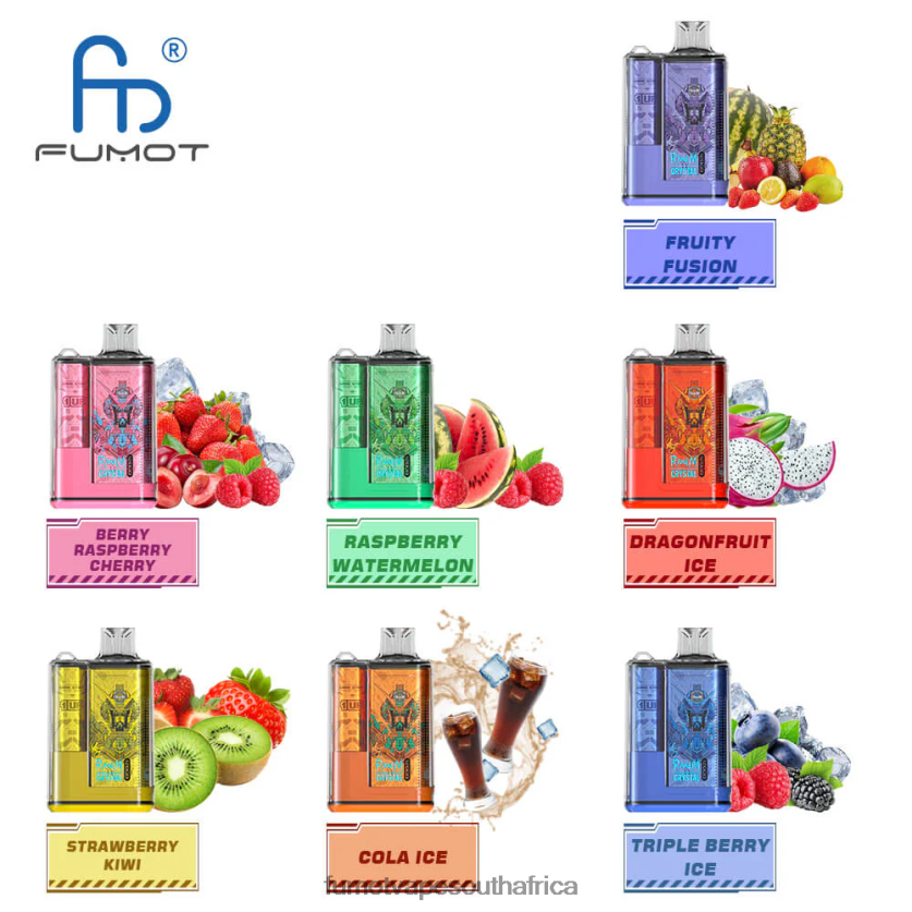 Fumot Crystal 12000 Disposable Vape Box - 20ML (1 Piece) Aloe Grape V0F4BZ252 Fumot Vape South Africa