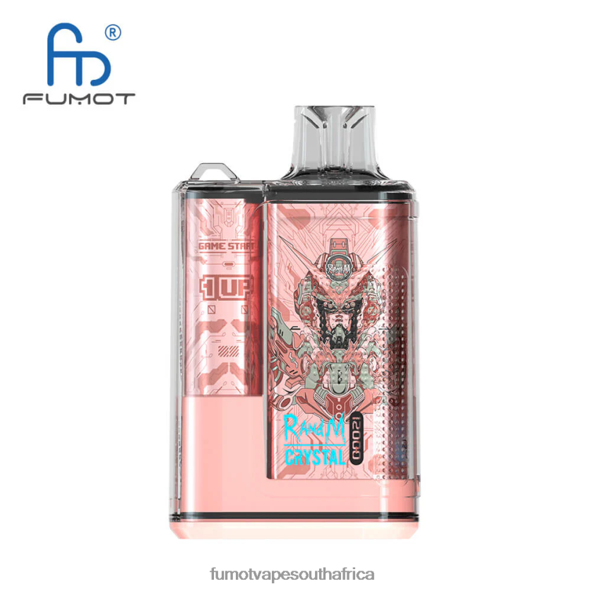 Fumot Crystal 1 Piece - 12000 Disposable Vape Box 20ML Dragonfruit Ice V0F4BZ265 Fumot Flavors