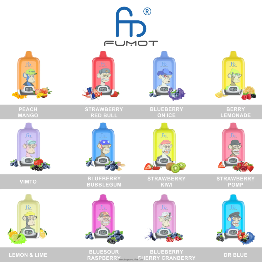 Fumot Digital Box 12000 20ML Disposable Vape Pod - (1 Piece) Dr Blue V0F4BZ127 Fumot Price