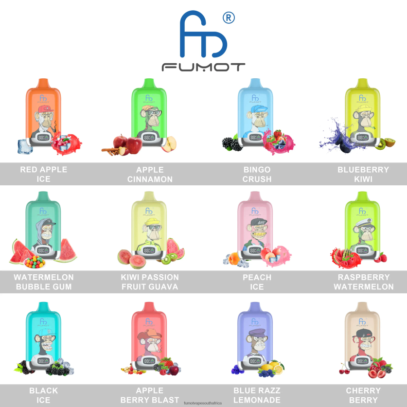 Fumot Digital Box 12000 Disposable Vape Pod - 20ML (1 Piece) Banana Ice V0F4BZ112 Fumot Vape South Africa