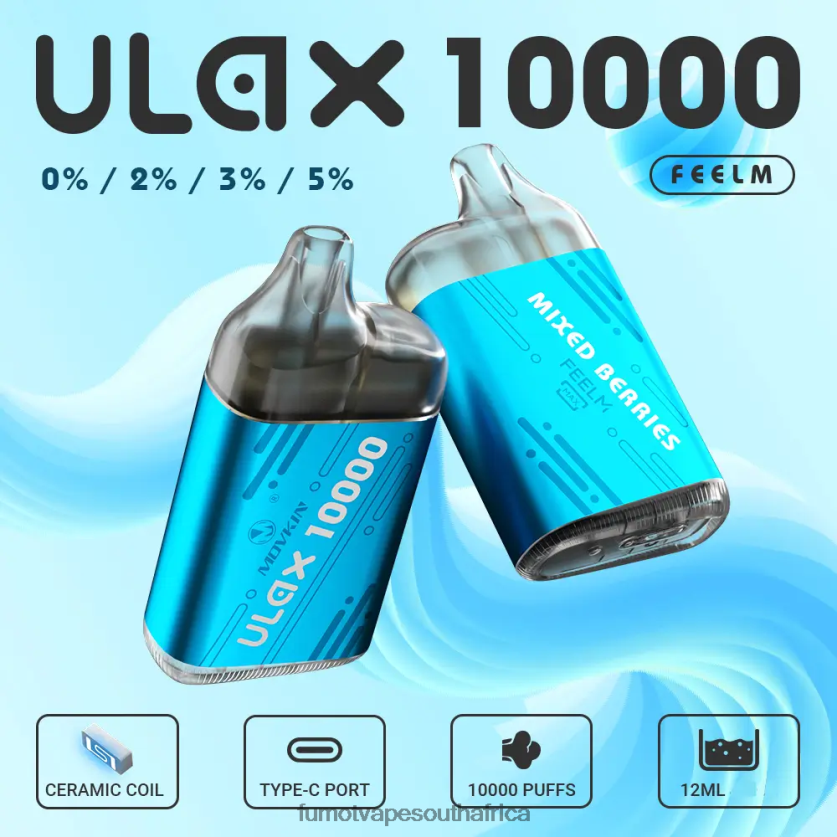 Fumot Movkin Ulax 10000 Disposable Vape Pod - 12ML (1 Piece) Blue Sour Raspberry V0F4BZ304 Fumot Vape Sale