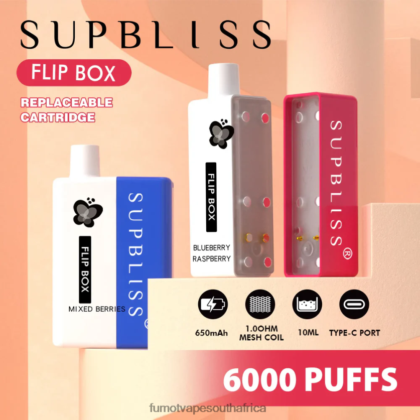 Fumot Supbliss Flip Box 6000 Replaceable Vape Kit - 10ML (1 Piece) Banana MilkShake V0F4BZ330 Fumot Vape Review