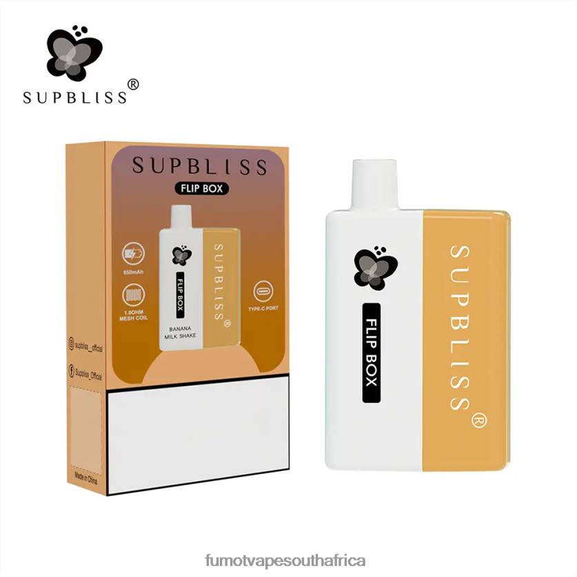 Fumot Supbliss Flip Box 6000 Replaceable Vape Kit - 10ML (1 Piece) Banana MilkShake V0F4BZ330 Fumot Vape Review