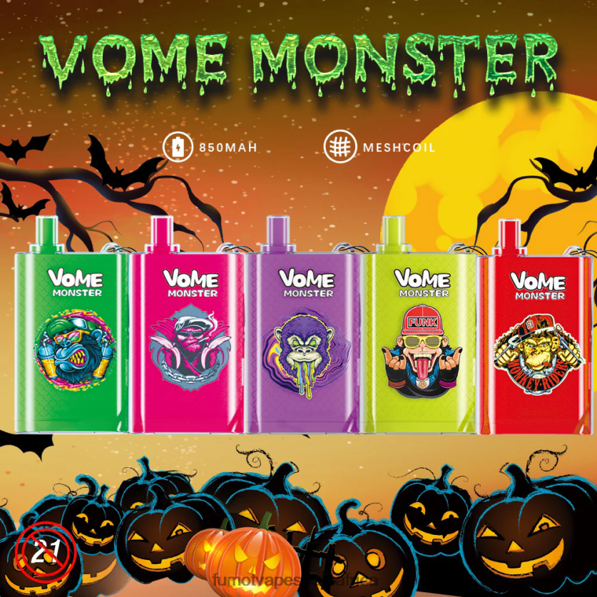 Fumot Vome Monster 10000 Disposable Vape Pod Device - 20ML (1 Piece) Cheery Cola V0F4BZ427 Fumot Price