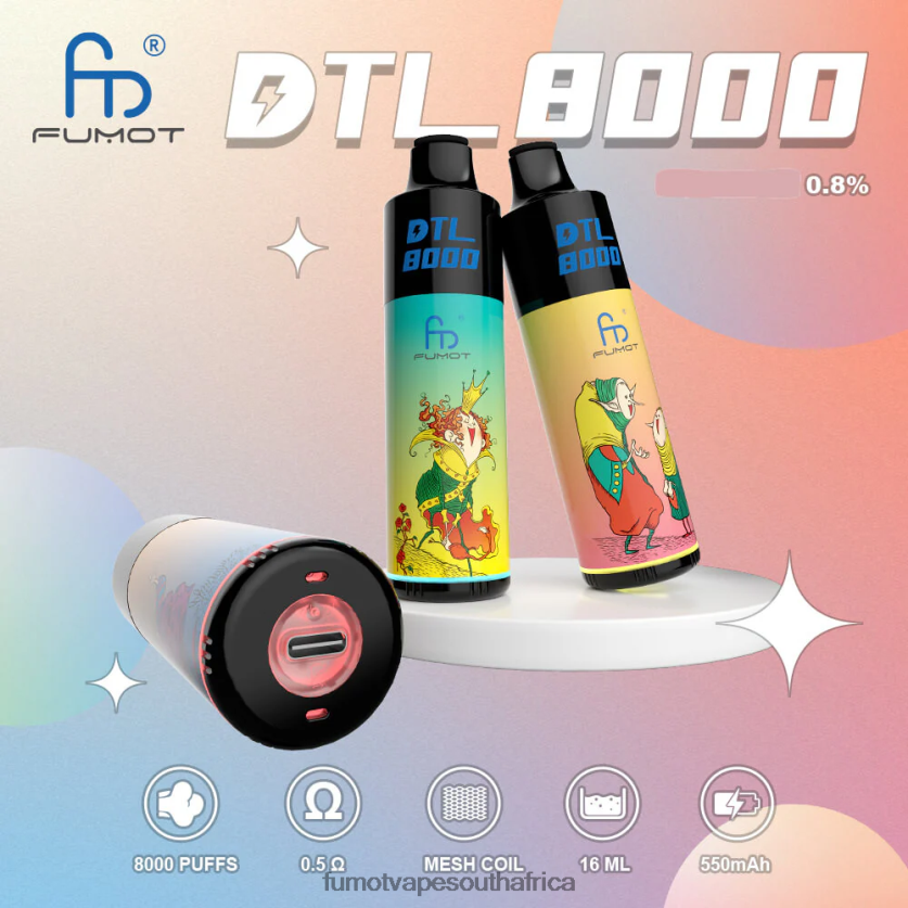 Fumot DTL 8000 Disposable Vape Pen - 16ML (1 Piece) Lady Killer V0F4BZ420 Fumot Vape Review