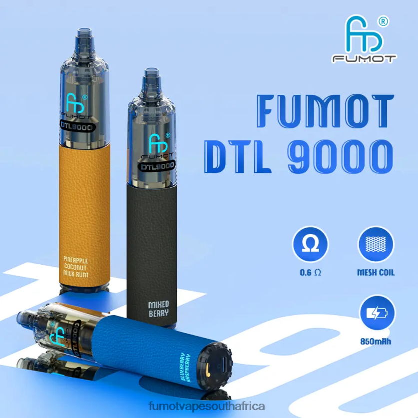 Fumot DTL Disposable Vape Pen 9000- 18ML (1 Piece) Blueberry Energy V0F4BZ377 Fumot Price