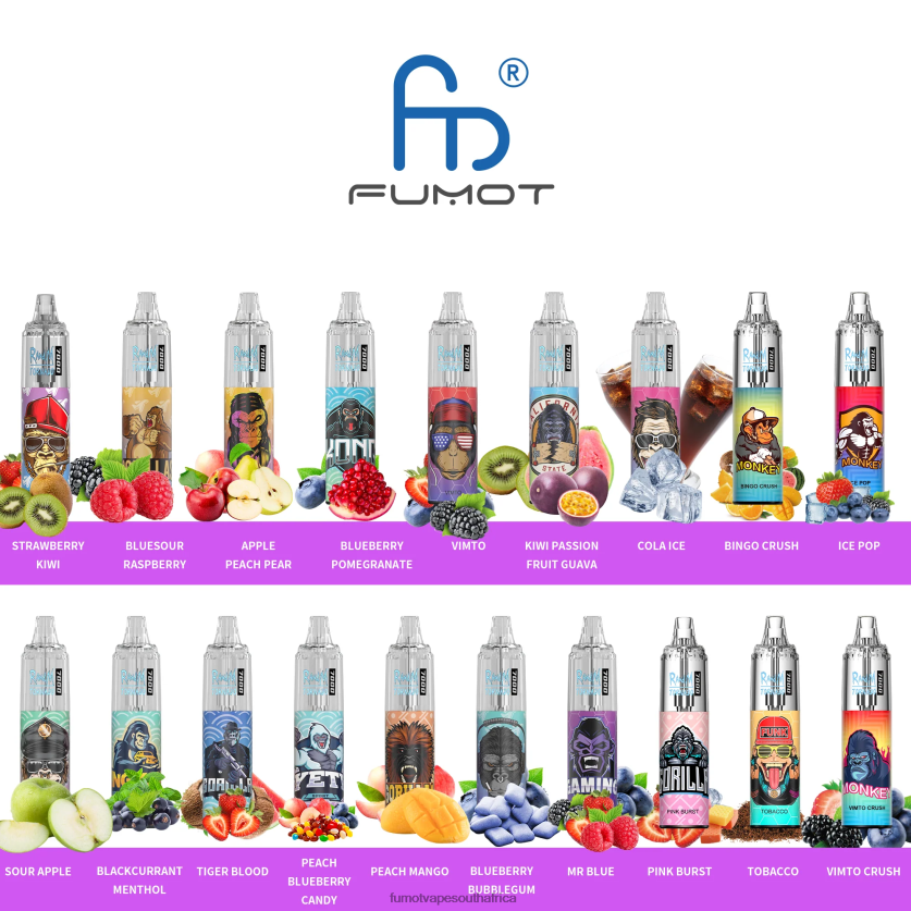 Fumot Tornado 0% 7000 14ML Disposable Vape Pen (1 Piece) Cotton Candy V0F4BZ515 Fumot Flavors