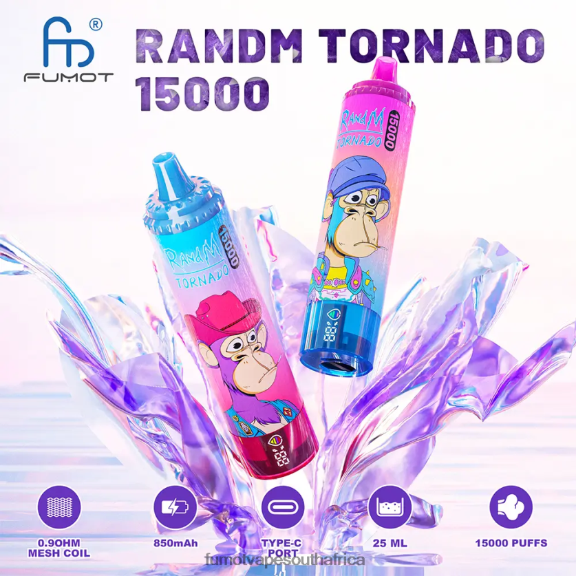 Fumot Tornado 15000 Disposable Vape 25ML (1 Piece) Apple Peach Pear V0F4BZ158 Fumot Cigarette