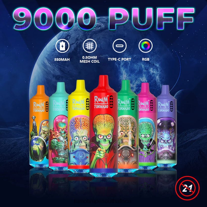 Fumot Tornado 18ML 9000 Disposable Vape Pen (1 Piece) Sour Candy V0F4BZ26 Fumot Vape Flavors