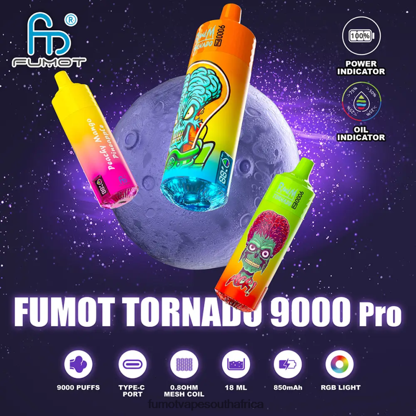 Fumot Tornado 1 Piece 9000 Pro 18ML Disposable Vape Lemon & Lime V0F4BZ220 Fumot Vape Review