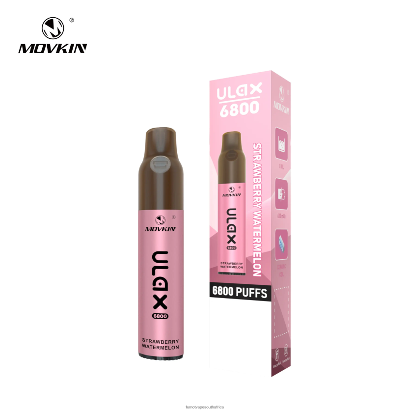 Fumot Movkin Ulax 6800 Disposable Vape, Ceramic Coil - 8ML (1 Piece) Blueberry Bubblegum V0F4BZ318 Fumot Cigarette